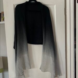 Chic Gradient Black and Gray Women's Scarves and Wrap